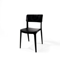 VEBA Wing Chair schwarz Stapelstuhl Kunststoff, 50916