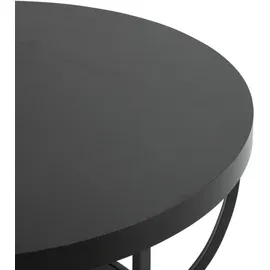 home collective Beistelltisch Schwarz Eiche 80 x 80 x 46 cm