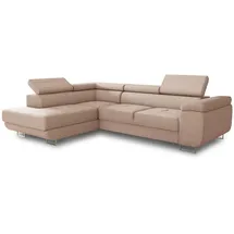 Sofnet Eckcouch Cord 5-Sitzer Rosa