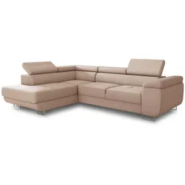 Sofnet Eckcouch Cord 5-Sitzer Rosa