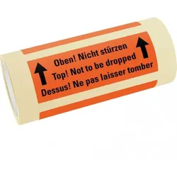 Dreifke® Hinweisetikett Oben! Nicht..., 3-spr., leuchtrot, Haftpapier, perm., 147x50mm, 250/RO