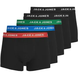 JACK & JONES Huey Boxershorts 5 Einheiten Electric Blue Lemonade / Detail Black / Black S