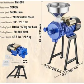 Vevor Getreidemühle 3 kW