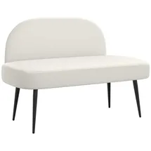 vidaXL Sitzbank Gepolstert Weiß 110 x 60 x 76 cm