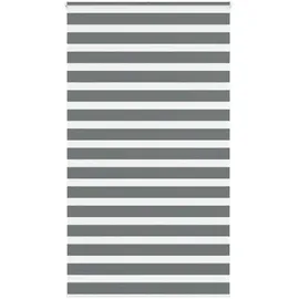 vidaXL Doppelrollo 135 x 230 cm Dunkelgrau