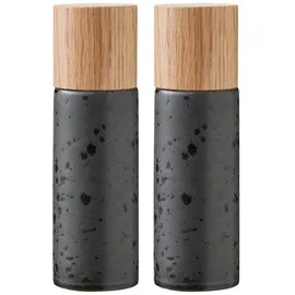 Bitz Salz- & Pfeffermühle Set 2-tlg. 17 cm schwarz