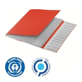 Leitz Ordnungsmappe recycle 3915 12 Fächer rot,