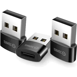 Terratec USB-A auf USB-C Adapter 3 m Schwarz