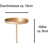 Novaliv - 4x Kerzenständer Kerzenpick, Kerzenpin, Kerzenhalter, 4x Flach 10 cm Gold