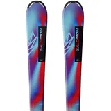 Salomon Qst S+c5 Gw J75 Junior Alpin Skier Paket - Pastel Neon Blue 3 / Poppy Red / Black - 100