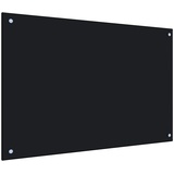 vidaXL Küchenrückwand Schwarz 90x60 cm Hartglas