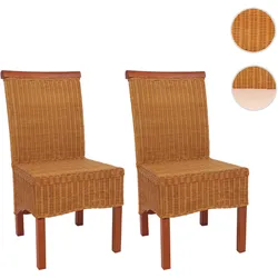 2er-Set Esszimmerstuhl Korbstuhl Stuhl M42, Rattan ~ ohne Sitzkissen