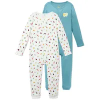 Tchibo - 2 Pyjamas - Creme - Baby - Gr.: 62/68 - weiß - 62/68
