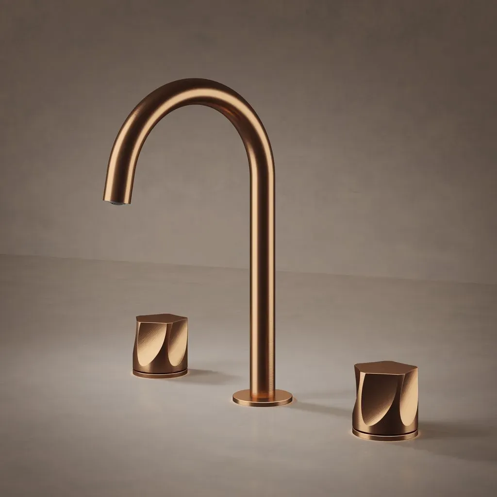 MGS MILANO Penta PE284 Dreiloch-Waschtischbatterie - Bronze