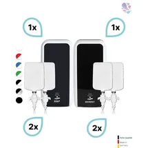 Blanc HYGIENIC KOMPLETT-SET HANDHYGIENE SENSOR: Desinfektionsspender SENSOR + 2 Kartuschen & Schaumseifenspender SENSOR + 2 Kartuschen