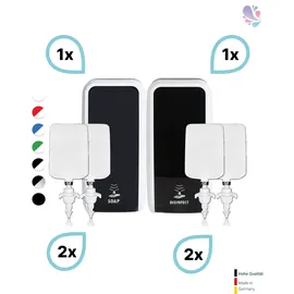 Blanc HYGIENIC KOMPLETT-SET HANDHYGIENE SENSOR: Desinfektionsspender SENSOR + 2 Kartuschen & Schaumseifenspender SENSOR + 2 Kartuschen