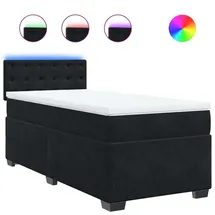 vidaXL Boxspringbett 80 x 200 cm Schwarz