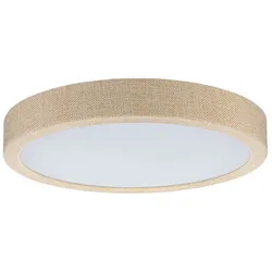 PAULMANN Cosara, Rund, Zimmerdecke, Oberfläche, Beige, Weiß, Kunststoff, Stoff,