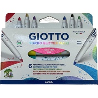 Giotto Giotto, Malstifte, Fasermaler Turbo Glitter (Mehrfarbig, 6 x)