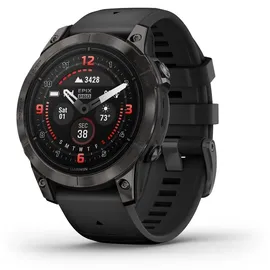 Garmin Epix Pro (Gen 2) Sapphire 47 mm schwarz/carbongrau Titan mit Silikonarmband