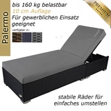 Sonnenliege Gartenliege Liege Liegestuhl Rattanliege Polyrattan Rattan Schwarz