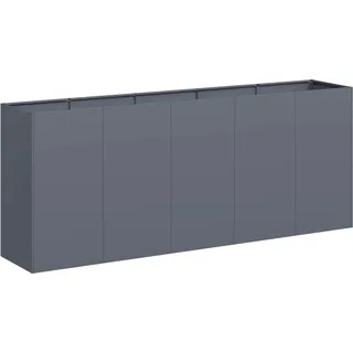 vidaXL Pflanzkübel Anthrazit 200x40x80 cm Kaltgewalzter Stahl - Grau