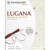 Zweigart Zählstoff LUGANA Precut 25 ct. 3835 Farbe 1459 Löwenzahn, Handarbeitsstoff für Stickerei 48x68 cm