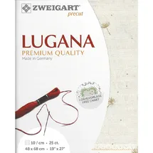 Zweigart Zählstoff LUGANA Precut 25 ct. 3835 Farbe 1459 Löwenzahn, Handarbeitsstoff für Stickerei 48x68 cm