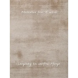 vikosa Noemi beige, H:10mm Ø:200cm, Viskose, Teppiche, Teppich, Dezenter Glanz, Weich, Seidenoptik, Viskose, Wohnzimmer, Schlafzimmer