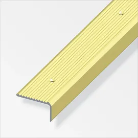 Alfer Treppenprofil 2 m, 41 x 23 mm Aluminium eloxiert messing