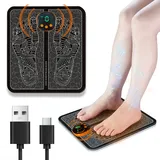 YushengTai EMS Fußmassagegerät Elektrisch USB, Faltbares Tragbares, 8 Modi mit 19 Intensitäten, Foot Massager, Fussmassagegerät Förderung Blutzirkulation und Muskelschmerzlinderung