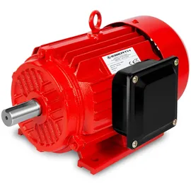 Eberth Elektromotor 400V mit 3 kW Leistung, Drehstrommotor aus Aluminium, 3-Phasen, Drehzahl 2880 U/min., 6,4 A, Asynchronmotor für Einsatz in Industrie, 37 kg