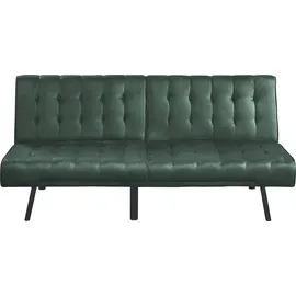 Atlantic Home Collection 2-Sitzer "Pierre", grün, B:180cm H:82cm T:86cm, ATLANTIC HOME COLLECTION, Sofas, Schlafsofa, mit 3-stufiger Rasterfunktion, mit Wellenunterfederung