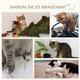 PawHut Katzen Kletterwand 4-teilig 40 x 28 x 73 cm grau