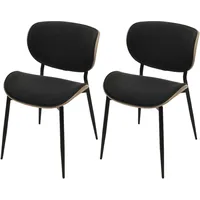 Mendler 2er-Set Esszimmerstuhl HWC-O45, Bugholz Stoff (370g/m2) Öko-Tex FSC®-zertifiziert