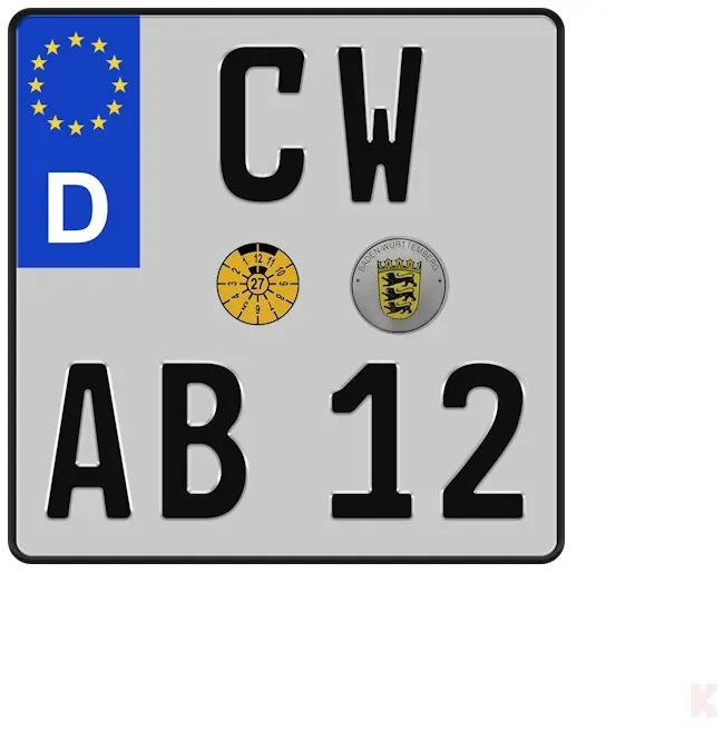 Klemos Wunsch Kennzeichen 2x2
