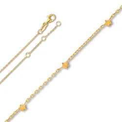 Fußkette ONE ELEMENT "Fußkettchen aus 925 Silber 25 cm", silber, Fußkettchen, Damen, Silber 925 (Sterlingsilber), Damen Silber Schmuck Rundankerkette