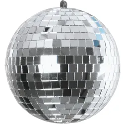SATISFIRE Spiegelkugel 15cm silber Discokugel Mirrorball Party Disko Deko