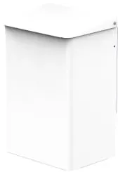 CWS Abfallbehälter, Aluminium 3110000 , Aluminium, pulverbeschichtet, weiß