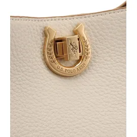 U.S. Polo Assn. Middleton Hobo Bag Shopper Polyurethan Beige/White