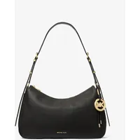 Michael Kors Nolita Medium Schultertasche Baumwolle/Leder Schwarz