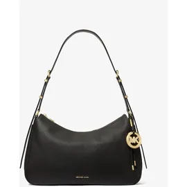 Michael Kors Nolita Medium Schultertasche Baumwolle/Leder Schwarz