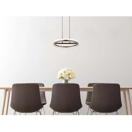 GLOBO Hängelampe 1-flg. 150 cm rund grau