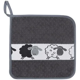 Kracht Küchen Textilien Schäfchen Baumwoll Topflappen 22x22 cm 2er Pack