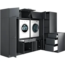 laundreezy Mehrzweckschrank-Set 253 x 200 x 68 cm Grau