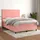vidaXL Boxspringbett mit Matratze Rosa 180x200 cm Samt
