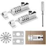 luxuskollektion Türriegel Zahlenschloss 4 stellig 120 mm Edelstahl Silber