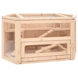 vidaXL Kleintierkäfig 80 x 40 x 43 cm Massivholz Tanne