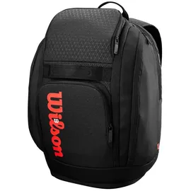 Wilson Clash V3 Super Tour Tennis-Rucksack, Schwarz/Infrarot, für bis zu 2 Schläger