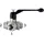 Riegler 3-Wege-Kugelhahn, T-Bohrung, Messing vernickelt, Rp 3/4, DN 20